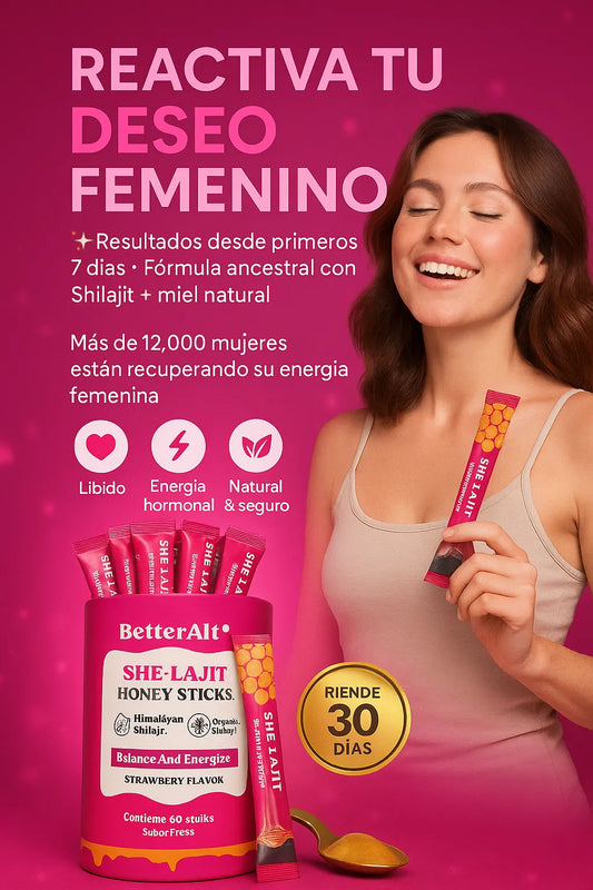 SHELAJIT BALANCE - Palitos de miel natural para energía y deseo femenino.
