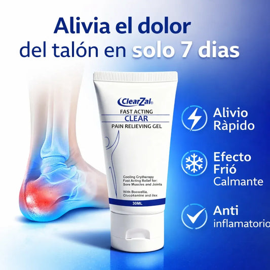 ClearZal Relief™  Alivia el dolor del talón y la fascitis plantar en solo 7 días