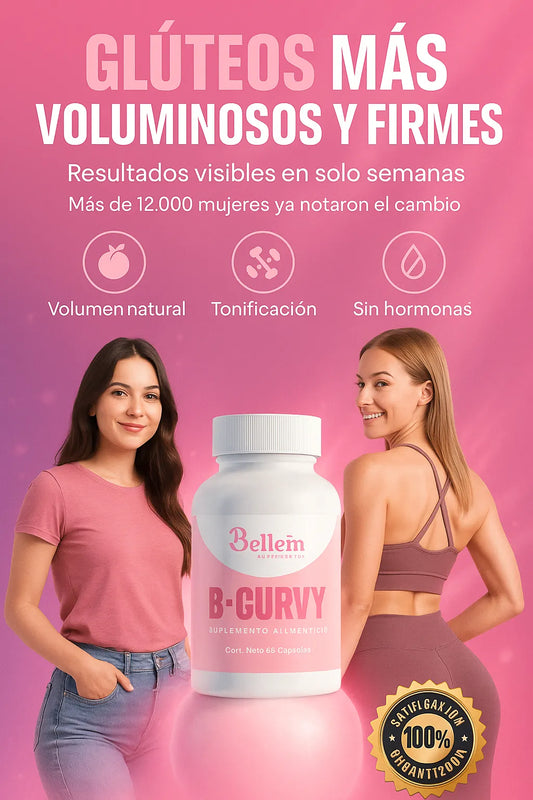 B·CURVY – Suplemento Natural para Glúteos Firmes y Redondeados